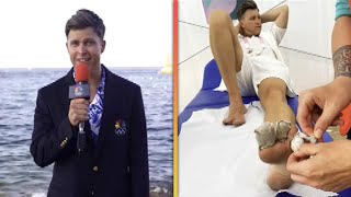 Colin Jost Shares WILD Foot Update After Olympics Exit [upl. by Etnauj]