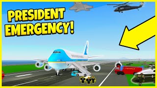 Air Force One Is DOWN President Roleplay  PTFS Roblox [upl. by Eecal]