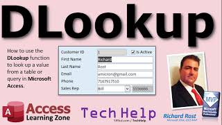 How to use the DLookup Function to Look Up a Value from a Table or Query in Microsoft Access [upl. by Allana]