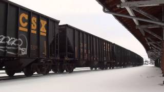 Eastbound CSX Empty Ore Train at Galion Ohio [upl. by Yunfei536]