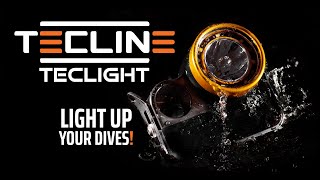 TECLINE TECLIGHT  light up your dives  Scuba Diving Main Light Focus 3900 lm Spot  Video [upl. by Einahteb]