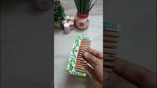 Wooden comb design idea। Comb painting 🍀🌷🌸। Diy🌷। music art reels drawing [upl. by Gazzo]