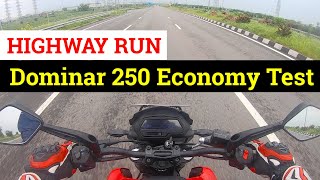 Bajaj Dominar 250 Fuel Economy Run  Dominar 250 Mileage Test For 160km on Highways [upl. by Ahsinaw]