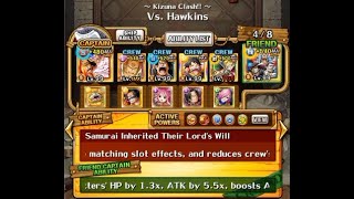 OPTC Kizuna 6 Hawkins STR Super Boss Team  28B Damage On 3rd Tap [upl. by Heiskell]