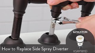 How to Replace a Bridge Kitchen Faucet Diverter with Side Sprayer  KSRP1811D [upl. by Swetlana]