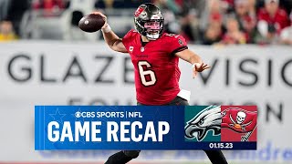 Baker Mayfield throws 3 TDs as Buccaneers OUST Eagles  Game Recap  CBS Sports [upl. by Notsej]