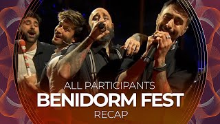 Benidorm Fest 2022 Spain  All Participants  RECAP [upl. by Ykvir]