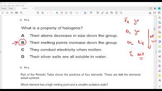 Cambridge IGCSEO level Chemistry 062009715070 Test Topic 9 Periodic Table [upl. by Aitnom]