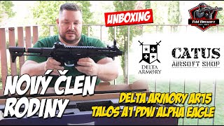 063 AirSoft Unboxing nové Delta Armory AR15 TALOS 1 PDW ALPHA Eagle [upl. by Ailyn]