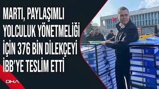 Martı Paylaşımlı Yolculuk Yönetmeliği için 376 bin dilekçeyi İBB’ye teslim etti [upl. by Jovitta]