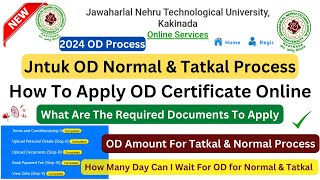 Apply JNTUK Original Degree Online  How To Apply OD JNTUK Full Process  Required Documents  2024 [upl. by Riva716]