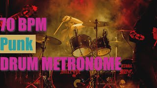 Punk  Drum Metronome Loop  70 BPM [upl. by Marchese]