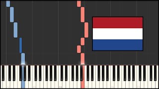 Netherlands National Anthem  Wilhelmus Van Nassouwe Piano Tutorial [upl. by Rizzo]