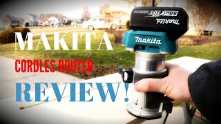 Makita 18v Cordless Compact Router FULL REVIEW Review of Makitas cordless compact router [upl. by Filahk]