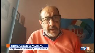 TG5  Aggressione a Palermo  Intervento della UILPA PP Sicilia [upl. by Silden]