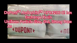 DuPont™ AmberLite™ HPR4200 Cl Ion Exchange ResinUniform Particle Size Gel Strong Base [upl. by Netnert]