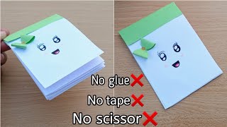 DIY mini notebookHow to make mini notebook with paperNo glue mini notebookMini notepad [upl. by Sy]