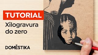 Tutorial Xilogravura Como ESCULPIR em MADEIRA do zero  Luciano Ogura  Domestika Brasil [upl. by Htiek]