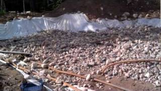 Earthship Construction site Skattungbyn Sweden [upl. by Henigman980]