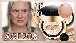 AGE 20S SIGNATURE ESSENCE COVER PACT KOREAN KBEAUTY FOUNDATION Review amp Swatches  Clare Walch [upl. by Hayman465]