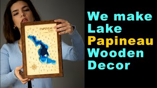 We make the lake Papineau Canada Wooden wall decor consisting of 6 layers [upl. by Eniamurt]