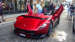 Multi Millionaire Racing Driver FLORIAN MERCKX arriving with his Ferrari Monza SP2 in Monaco [upl. by Roose]