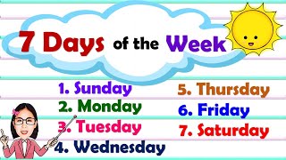 Learn the 7 Days of the Week  Spelling  Sentences [upl. by Oz88]