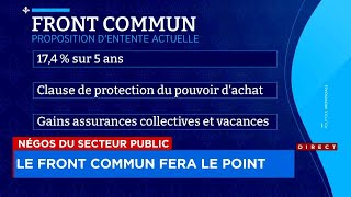 Négociations des conventions collectives le Front commun fera le point cet aprèsmidi  Explication [upl. by Threlkeld]