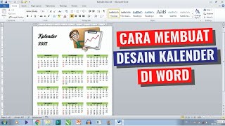 Cara Membuat Kalender di Word  Desain Kalender 2021 [upl. by Etteloc]