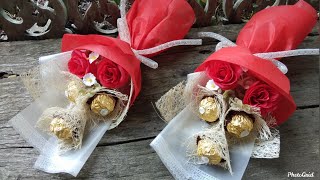 Simple Ferrero Rocher Bouquet  วิธีทำช่อเฟอร์เรโร่ [upl. by Senoj]