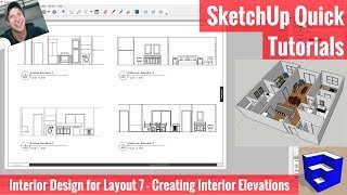 Interior Elevations in Layout from Your SketchUp Model  Interior Design Modeling for Layout 7 [upl. by Vasileior]