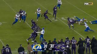 Tylan Wallace of the Baltimore Ravens walkoff punt return against LA Rams [upl. by Akcinat]