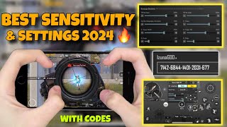 NEW😱BEST SENSITIVITY amp SETTINGS 2024🔥 4 Finger Claw Gyroscope  PUBG MOBILE [upl. by Maer362]