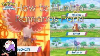 HOW TO SHINY HUNT IN RAMANAS PARK All the Legendaries Pokemon BDSP [upl. by Oj275]