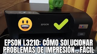 EPSON L3210 Solucionar problemas de impresión fácil y sencillo [upl. by Ahsart]