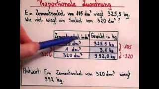 Proportionale Zuordnung  Erklärung und Beispiel [upl. by Steffie]