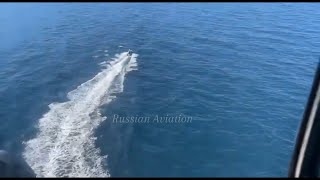 Ka29 Helicopter Tries to Intercept Marine Drone for Over a Minute and Fails [upl. by Otho206]