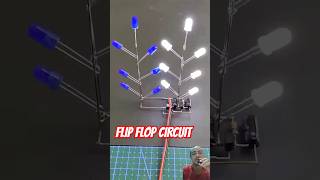 FlipFlop LED Chaser Circuit diy led electronics howtomake experiment lifehacks shorts [upl. by Ruella]