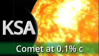 KSA  Comet Sun Flyby at 01 Lightspeed [upl. by Coffee192]