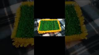 How To Make Artificial Grass Mat🌴🌺🌱 ll Plastic Grass ll Fake Grass ll Shorts [upl. by Peyton]