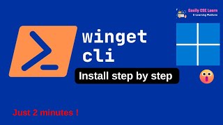 Winget CLI install on windows  WingetCLI Windows 11 [upl. by Kcirrez]