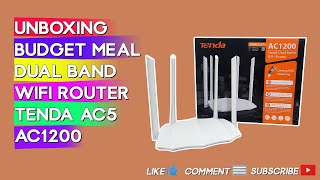 Unboxing Budget Meal Dual Band Wifi Router TENDA AC5 AC1200 [upl. by Odille]