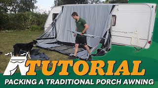 How to Pack a Traditional Porch Awning Tutorial Video [upl. by Sherj]