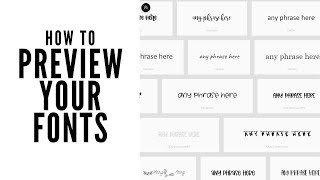 How To Preview Your Fonts Using Wordmarkit [upl. by Eniretak]