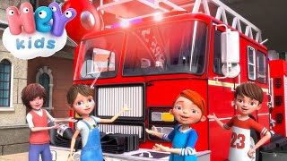 Pompierii 👨‍🚒 Mașină de pompieri 🚒 Cântec pentru copii  HeyKids [upl. by Zumstein]