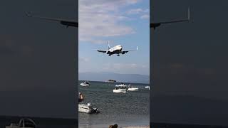 Skiathos  Ryanair windy landing [upl. by Raven]