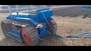 fordson county crawler e1a major 3 furrow trailer plough Southwell ploughing match 2024 [upl. by Schultz]