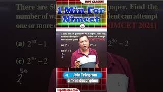 Important Question🔥 Permutation amp Combination📝🔥 nimcet2024 newreelsviral cuet inspiration [upl. by Spevek84]