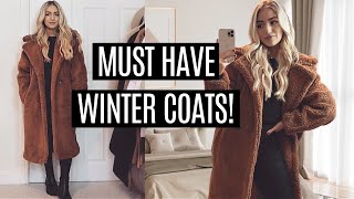 MUST HAVE WINTER COATS 2020  Puffer Coats Teddy Coats Wardrobe Essentials [upl. by Dobrinsky142]