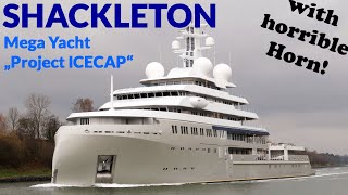 New Super Yacht SHACKLETON  Kiel Canal Passage December 2022 [upl. by Basia]